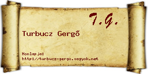 Turbucz Gergő névjegykártya
